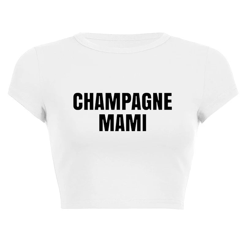 New Women Y2K Gothic T Shirts Hip Hop Fashion Punk Casual Short Sleeve Tees 2000s Girl Aesthetics Cropped Sexy Crop Tops T-shirt