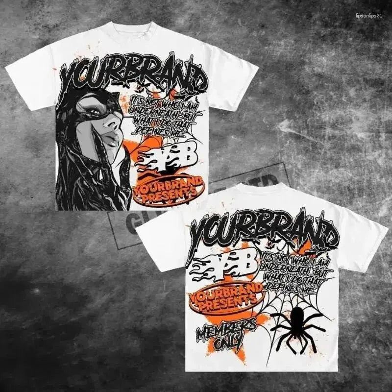 HLJ&GG Y2K Retro Pattern Printing Loose Tshirts Women Round Neck Short Sleeve Oversize Tops Fashion Female Cotton Top Streetwear
