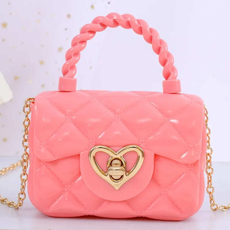 PU Mini Shoulder Bags New Heart Coin Wallets Handbags Women Girls