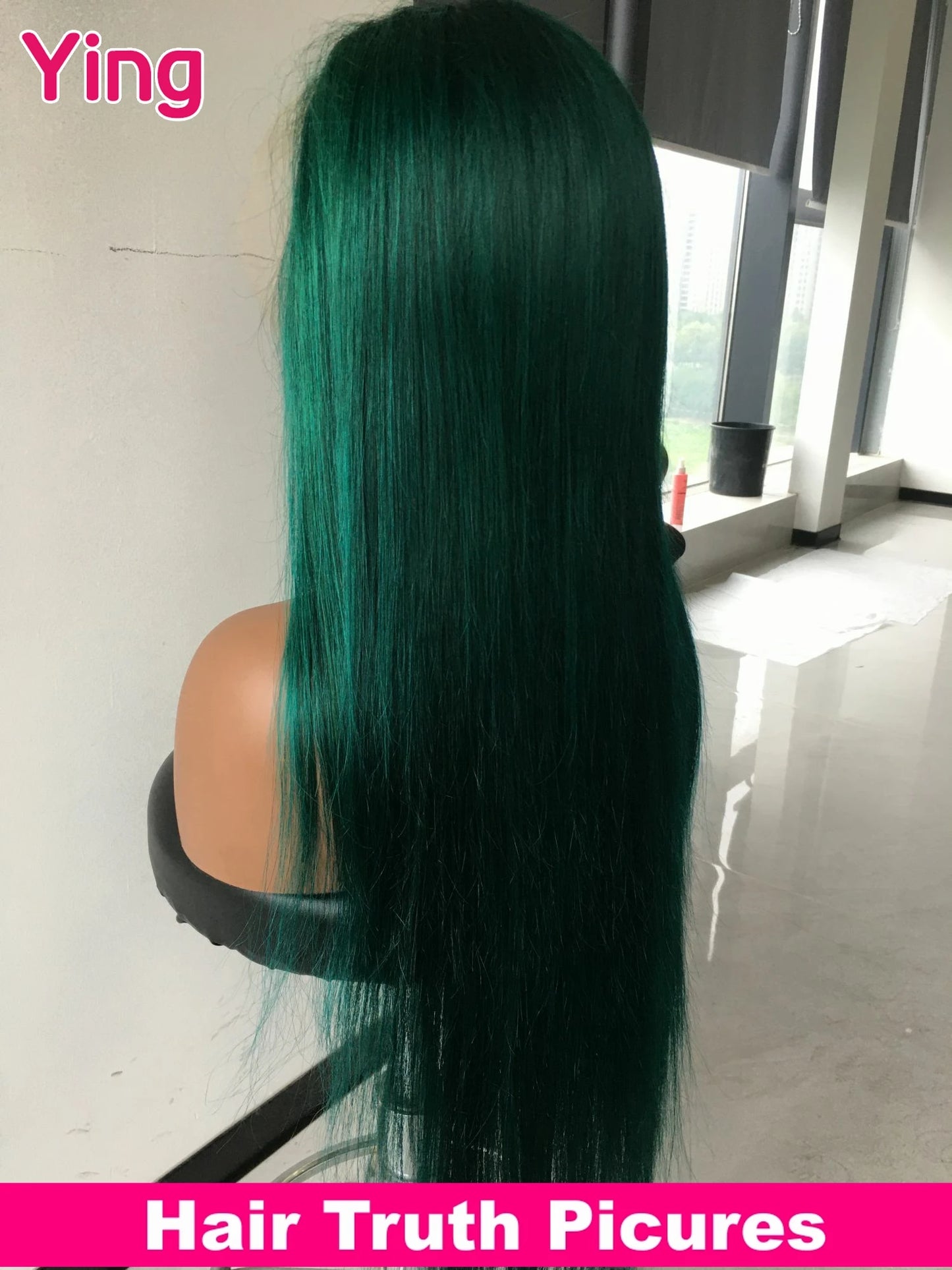 Highlight Emerald Green Colored 200% Bone Straight 13x4 13x6 Lace Frontal Wigs Human Hair PrePlucked 5x5 Closure Wigs For Women