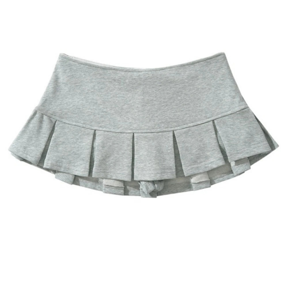 HLJ&GG Pink Fashion Letter Loose Tshirts Two Piece Sets Women V Neck Short Sleeve Top+Pleated Mini Skirts Outfits Y2K Streetwear