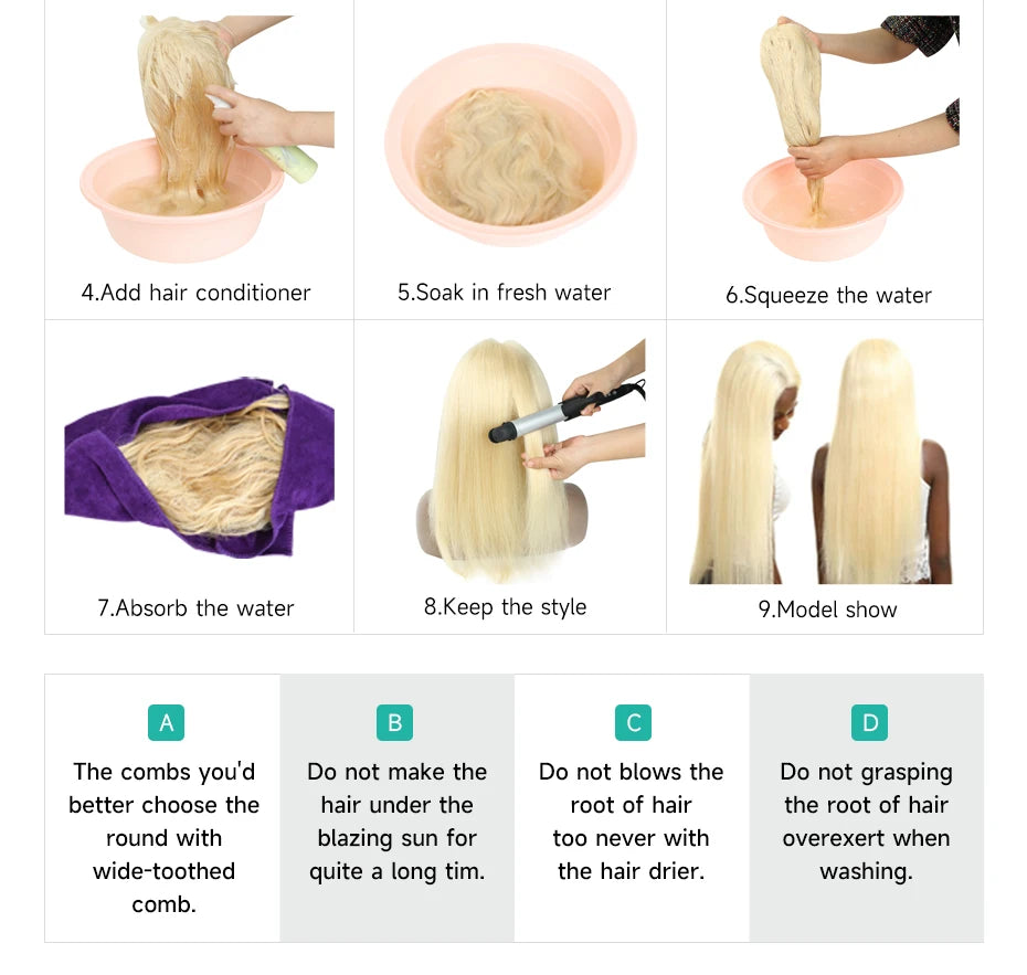 Cyan Blue Body Wave Human Hair Wigs Vietnamese Raw Hair 13x6 HD Lace Frontal Wig Blonde 613 Lace Front Human Hair Wigs For Women