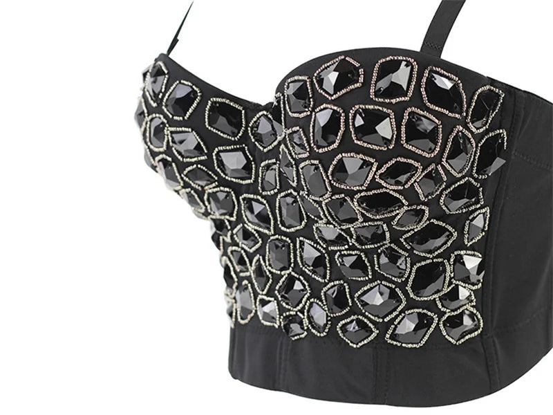 Bling Rhinestone Corset, Luxury Woman Clothes