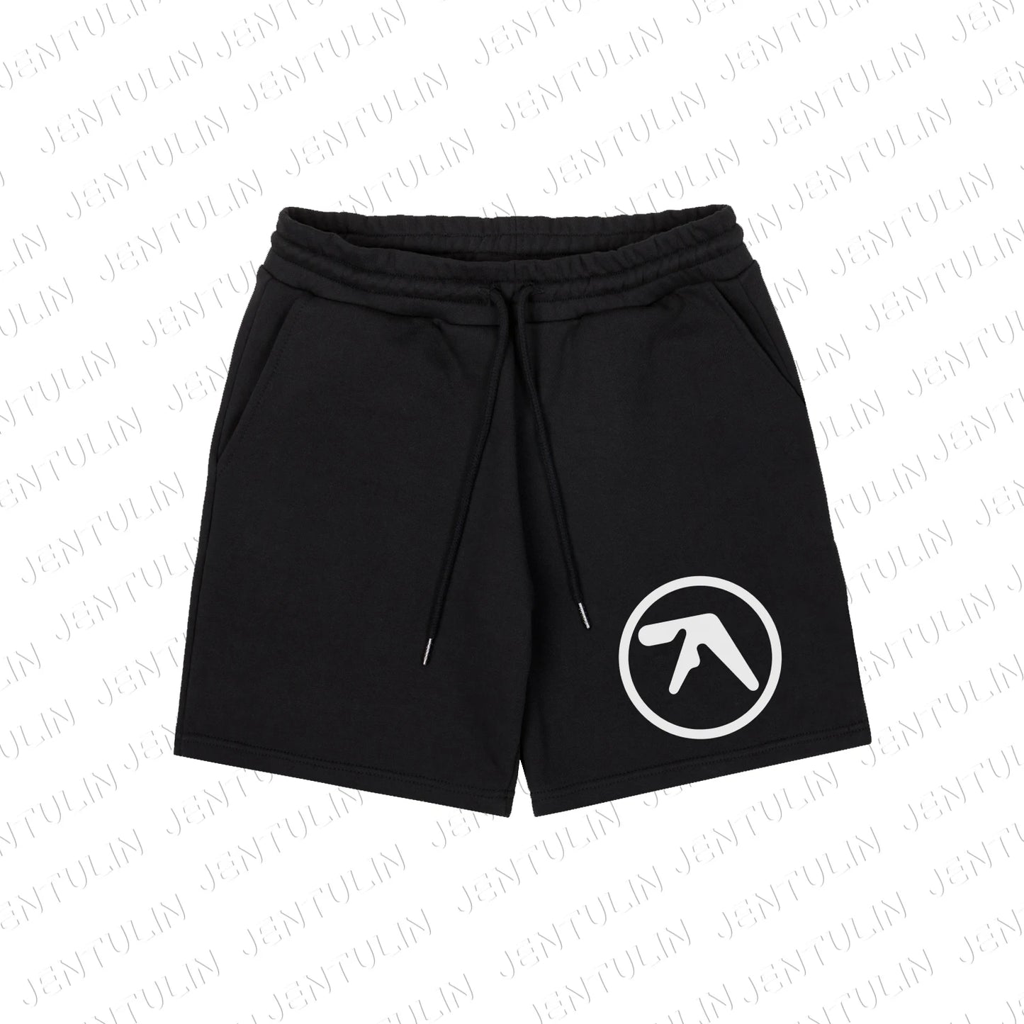 Punk Aphex Twin Print Shorts Oversize Hip Hop Men Streetwear Harajuku Clothes Goth Rock Kpop Drawstring Shorts Y2k Korean Unisex