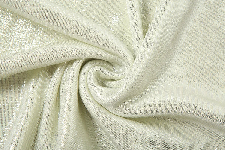 Weird Puss Thin Sexy Women 2 Piece Set Glitter Sheet Metal Backles Shalter Tank Tops+Ribbon Skirts Tight Vacation Matching Suits