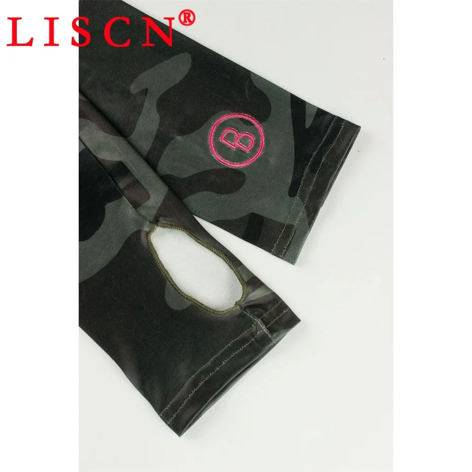 10 Wholesale Fall Tracksuits Camouflage Printing Two Piece Set Womens Outfits Slim Long Sleeve Hooded Jackets + Pants K15697_2