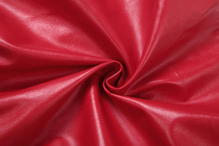 Weird Puss PU Patchwork Crop Jacket Woman Uniform Letter Print Full Sleeve Single-Breasted Cardigan Skinny Single-Button Coat