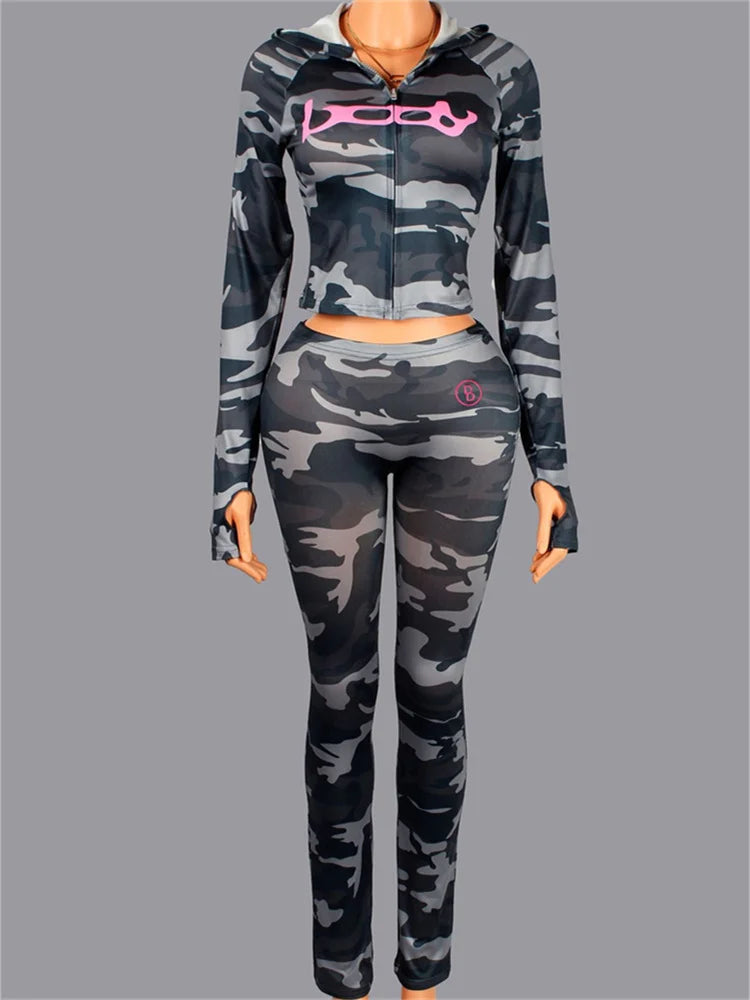 Pink Zip Hoodie & Pants Tracksuit — Women's Two-Piece