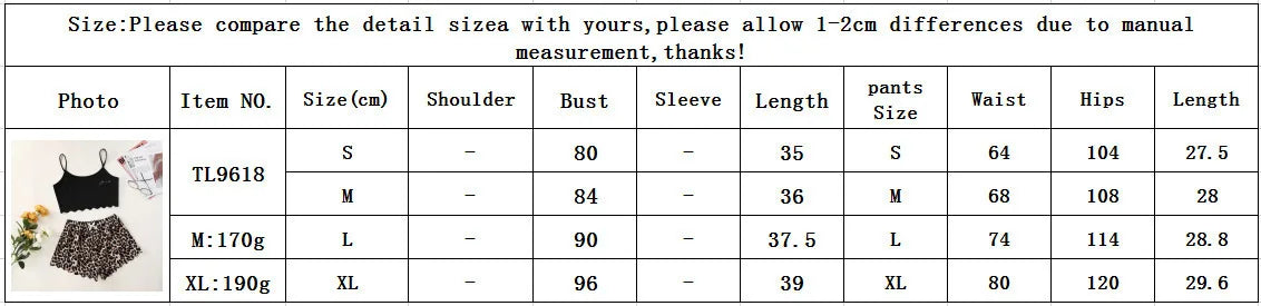 New Women's Pajamas Set Sexy Lingerie Leopard Print Sling Sleepwear V-Neck Sleeveless Top and Shorts Sets Pyjamas Homewear Hot