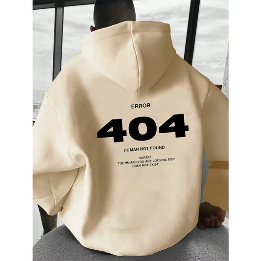 Autumn and Winter New Men's Hoodie Loose Long Sleeve Printed Comfortable Casual Sweatshirt with Kangaroo Pocket and Drawstring