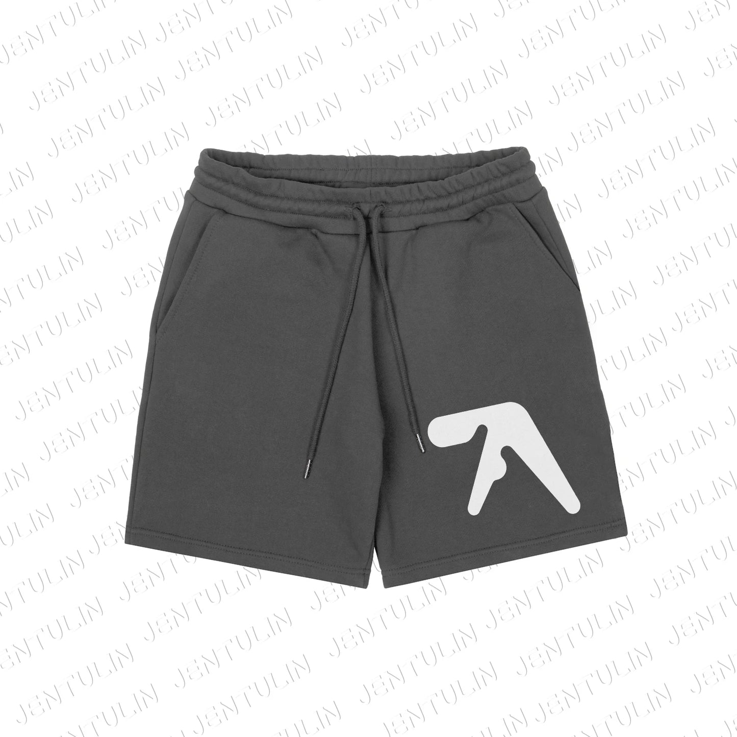 Punk Aphex Twin Print Shorts Oversize Hip Hop Men Streetwear Harajuku Clothes Goth Rock Kpop Drawstring Shorts Y2k Korean Unisex