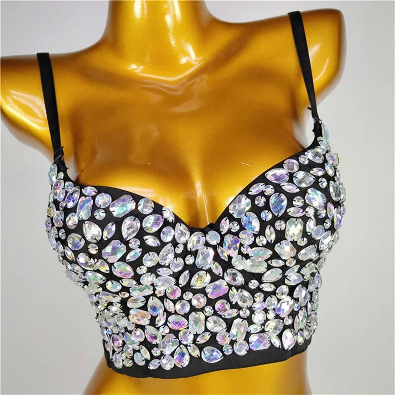 Bling Rhinestone Corset, Luxury Woman Clothes