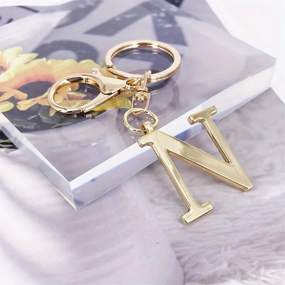 1pc English Letter Keychain Pendant Phone Pendant Key Ring Accessories Lovely Bag Charm for Girls Gift Car Pendant