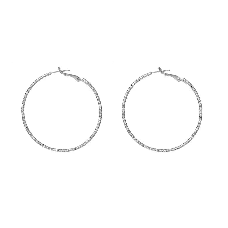 Geometric Large Circle Hoop Earrings For Women Statement Gold Color Ear Ring Fashion Jewelry Accessories Nightclub DJ Boho