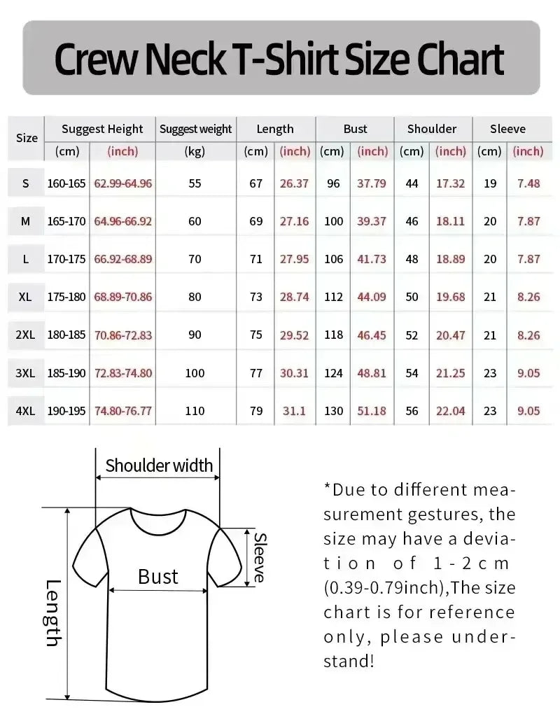 Summer Men's  Pure Cotton Casual Sports Loose and Fashionable Cartoon Bear Pattern Printed Round Neck Short Sleeved T-shirt