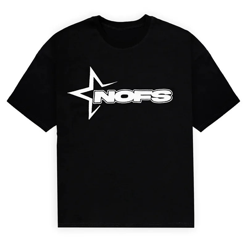 Y2K T-shirt Short Kpop Street Fashion Print Unisex Short Sleeve Tops Casual Loose Drawstring Shorts Pant Women Men Clothing Tees
