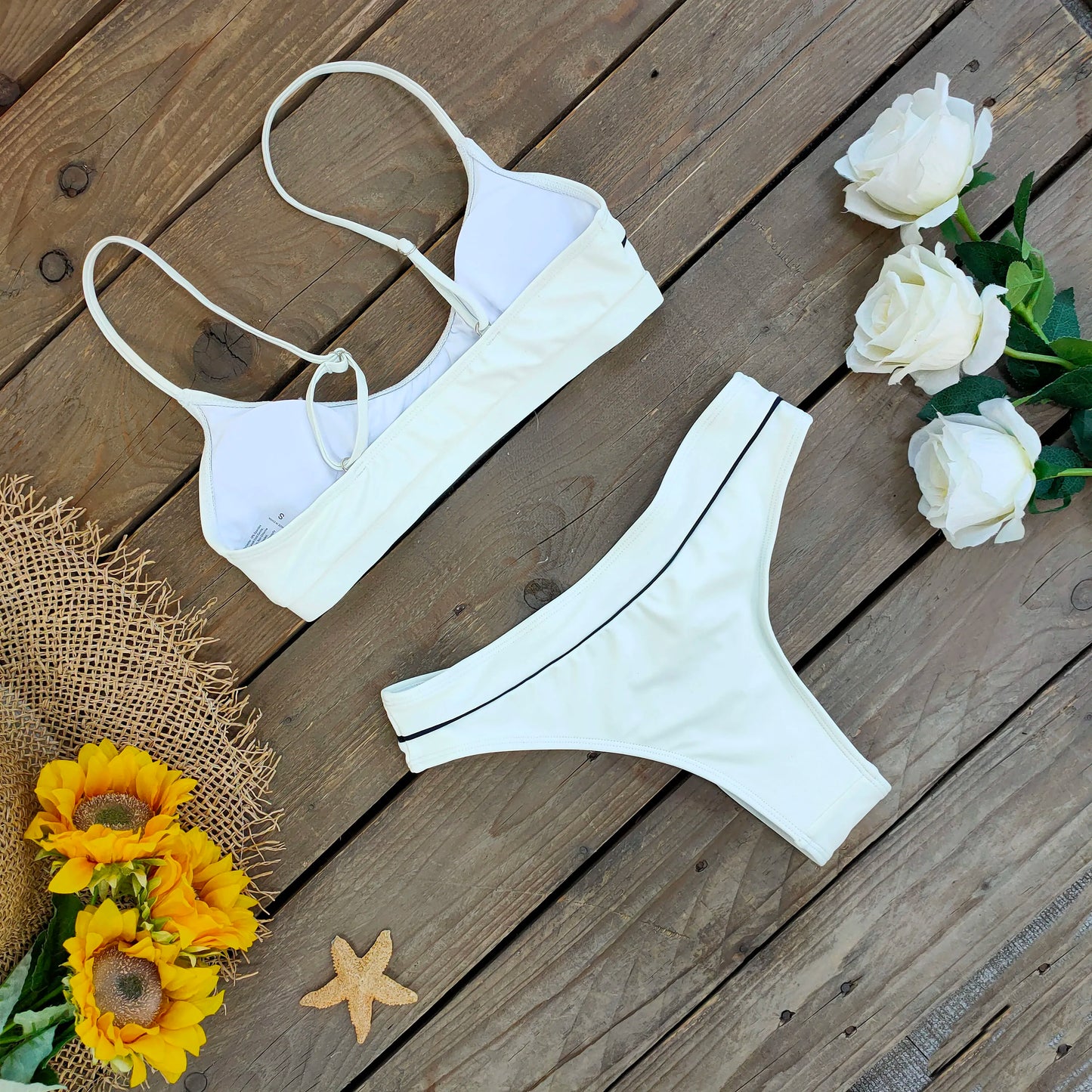 Patchwork Bikini Swimsuit High Waist Brazilan Bikini Set Swimwear for Women U Neck Bathing Suits Summer Female