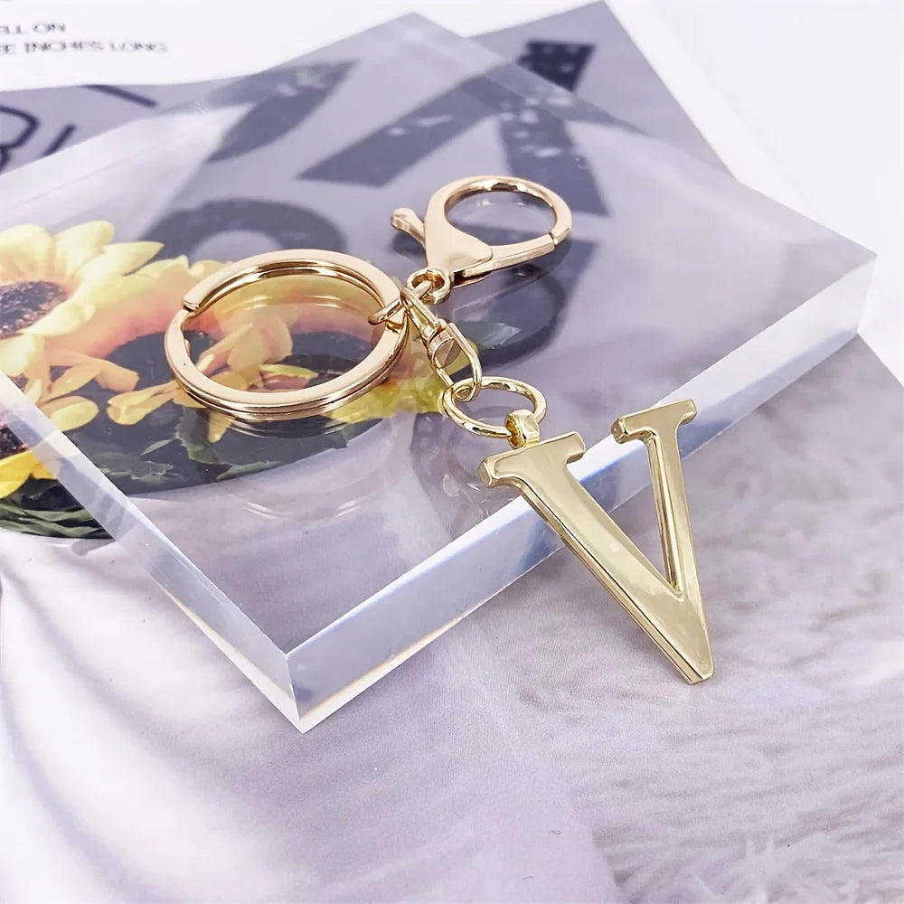 1pc English Letter Keychain Pendant Phone Pendant Key Ring Accessories Lovely Bag Charm for Girls Gift Car Pendant
