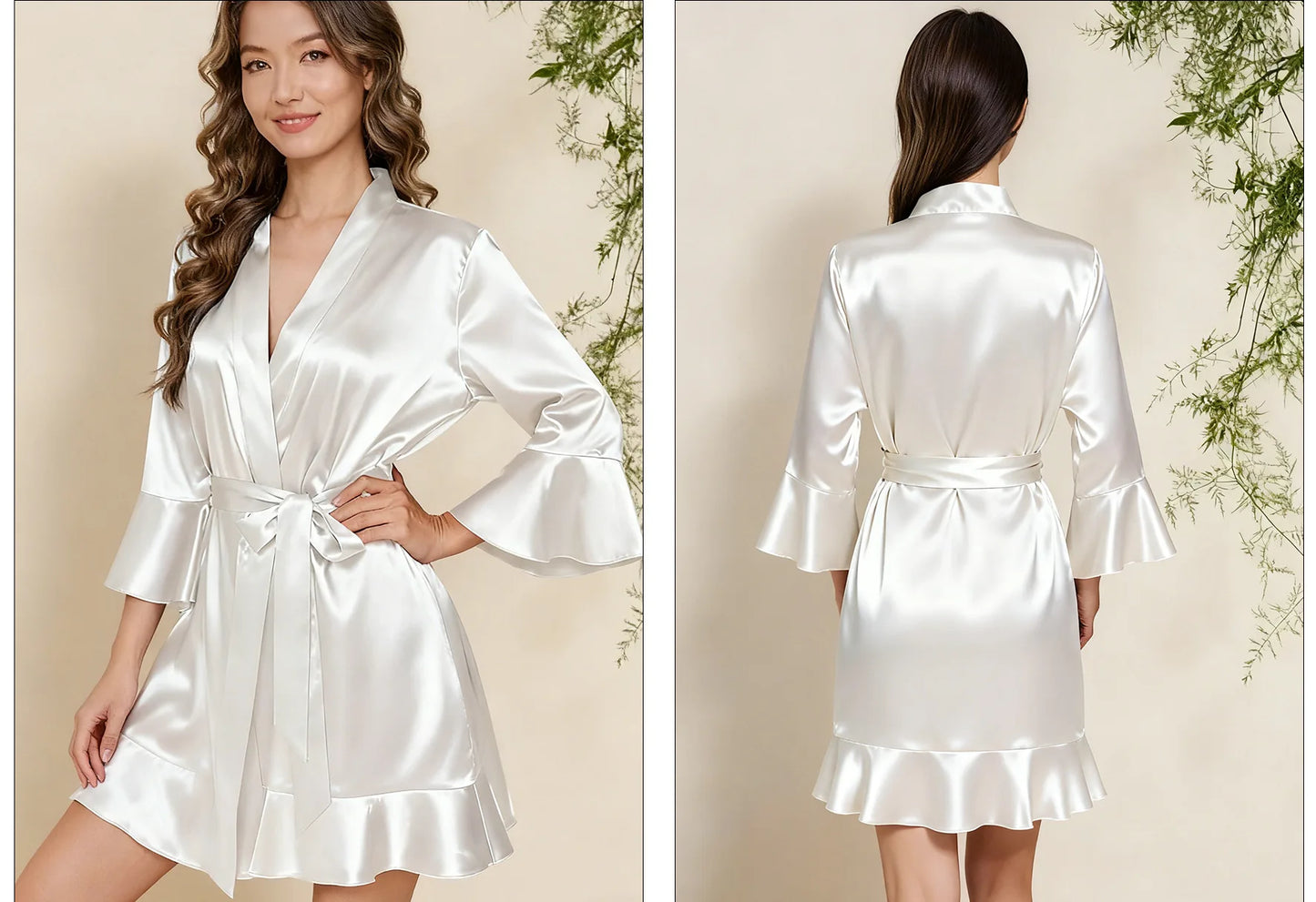 Silk Cheongsam Sleepwear Women's Bridal Morning Robe Lace Trim Thin Open Cardigan Cool Comfortable Casual Home Wear Summer