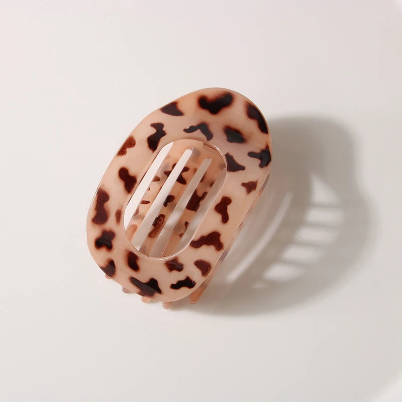 Newest Korean Acetic Acid Hair Clip Hair Accessories Women's Spoon Clip Spring Clip Leopard Hair Clip Top Clip Simple Headpiece