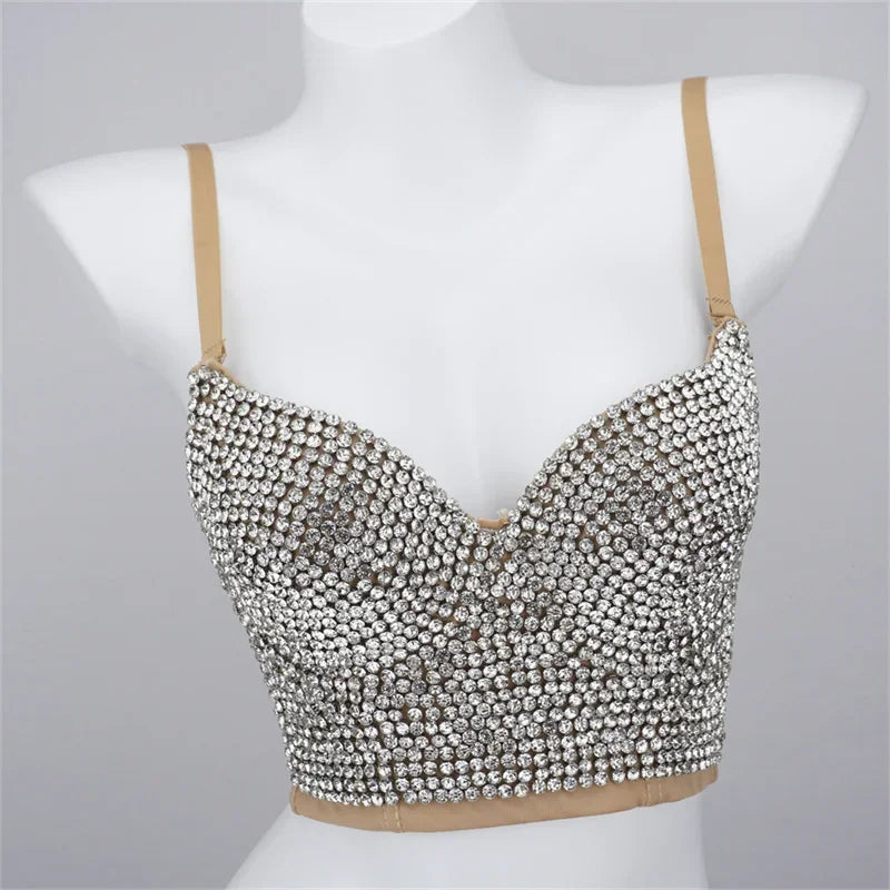 Bling Rhinestone Corset, Luxury Woman Clothes