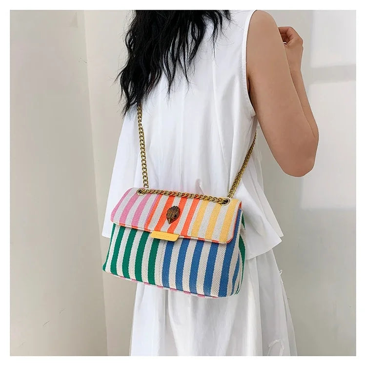 Unique Solid Color Leather Crossbody Bag with Trendy Letter Logo Best for Leisure Activities