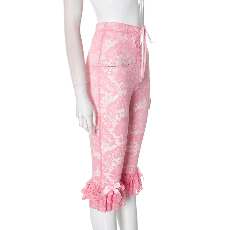 Weird Puss Jacquard Sexy Shorts Women Shirring Tierred Coquette Chic Summer Hipster Wild Basic Midnight Club Party Mid Bottom