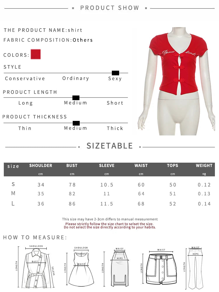 Weird Puss Sexy Letter Print T-Shirt Women Hollow Cheongsam Button V Neck Midnight Hottie Versatile Street Skinny Crop Tops