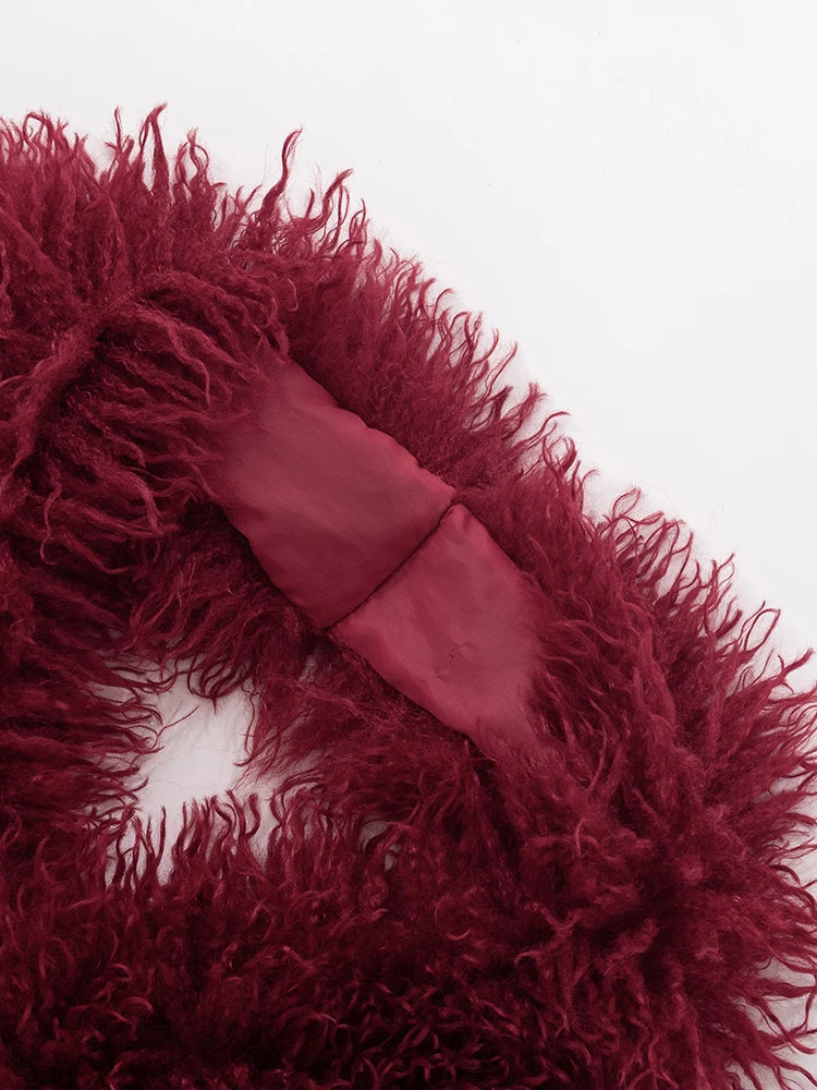 Weird Puss Sexy Fashion 2 Piece Set Women Plush Patchwork Halter Backless Camisole+Solid Skinny Pants Hottie Hipster Clubwear