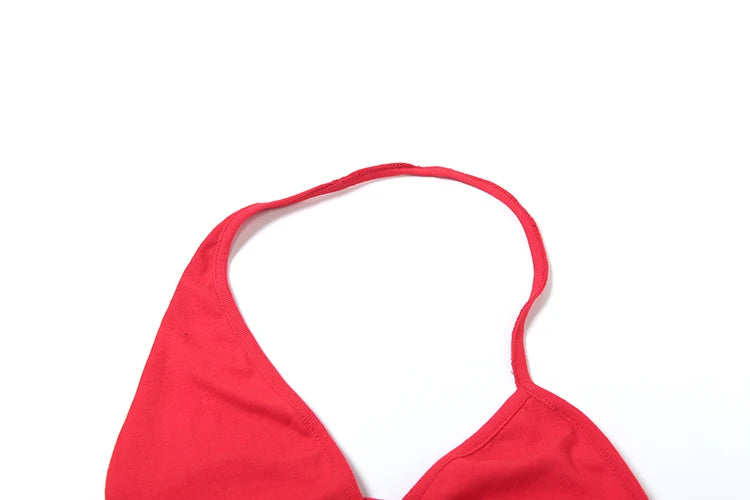 Weird Puss Sexy Bodysuit Women Asymmetry Halter Letter Chain Backless Waistless Hottie Skinny Stretch Street Clubwear Body Tops