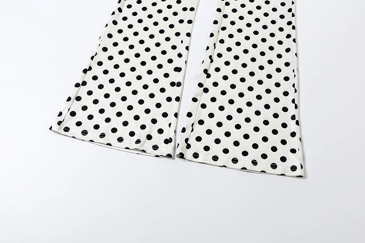 Weird Puss Polka Dot Letter Print 2 Piece Set Woman Tracksuit Trend Sexy Hooded Jacket+Pants Skinny Stretch Matching Streetwear