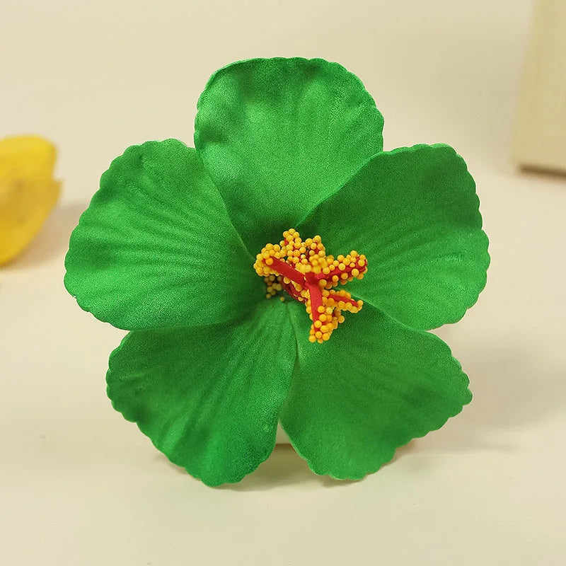 New 10cm Simulated Flower Hair Clip Headband Colorful Flower Swimsuit Tourist Beach Photography Hair Accessory for Beach Travel