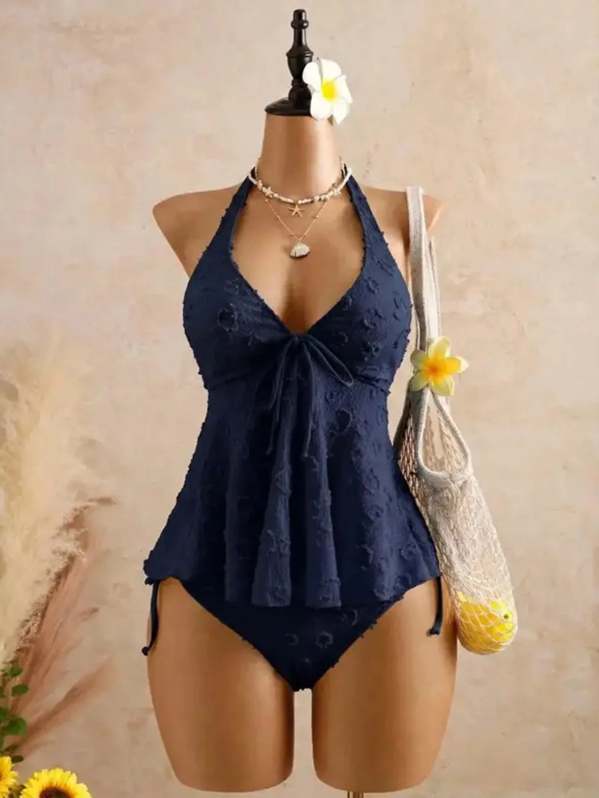 Sexy Front Tie Bikini Set 2026 Pink White V Neck Tank Top Tie Side Thong Swimsuit Summer Bathing Suit Holiday Two Piece Swimwear