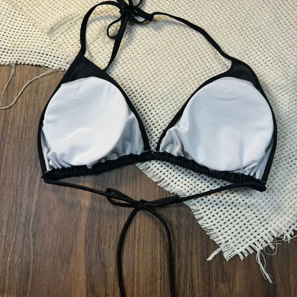 Loose Long Sleeve Swimsuit Hollow Out Beachwear Crochet Knit Bathing Suit Sun Protection Pullover Three Pieces Set Swimwear