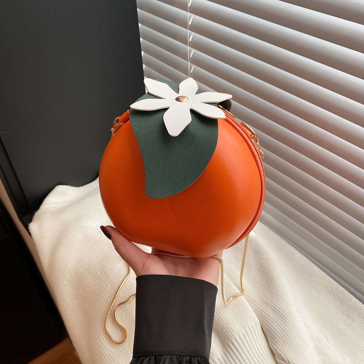 Fruit mango orange bag crossbody bag one shoulder cute style bag small round bag