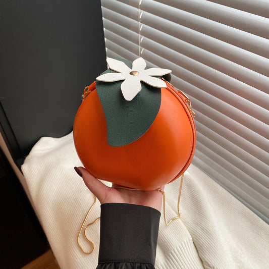 Fruit mango orange bag crossbody bag one shoulder cute style bag small round bag