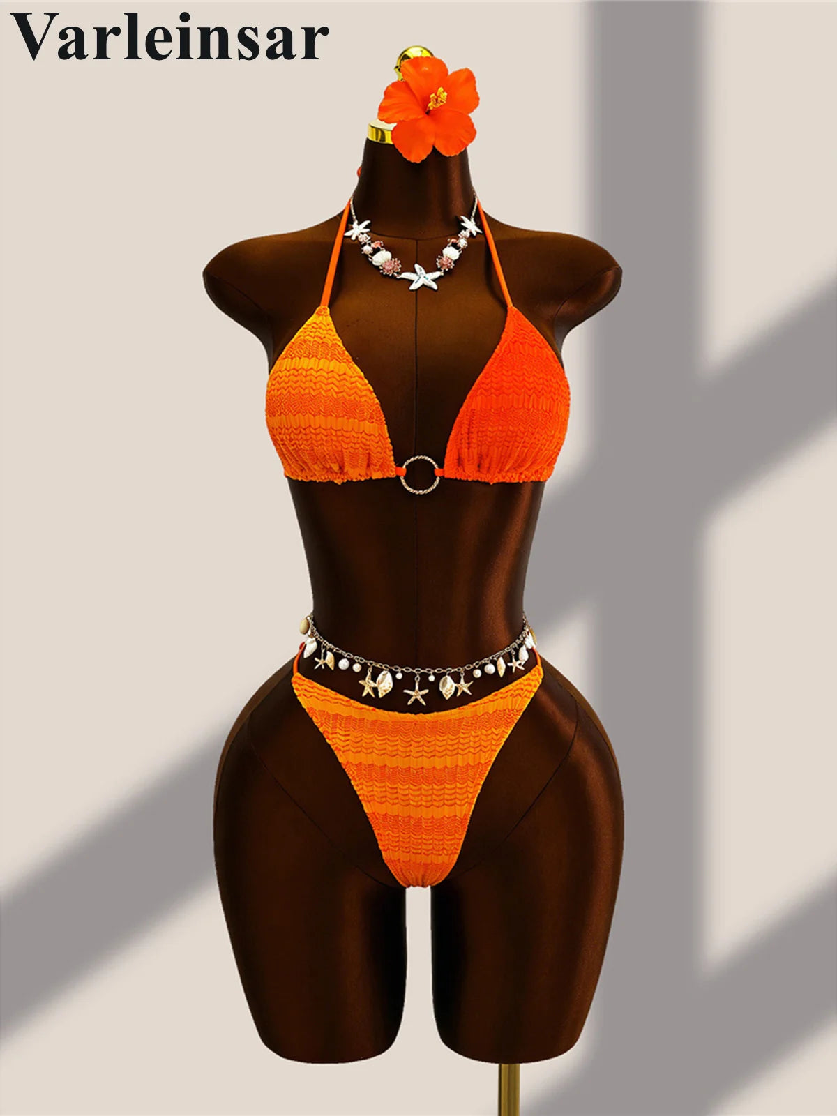 4PCS With Cover Up Skirt Gradient Bikini Women Swimwear Female Swimsuit Four-Pieces Bikini Set Bather Bathing Suit Swim V8303