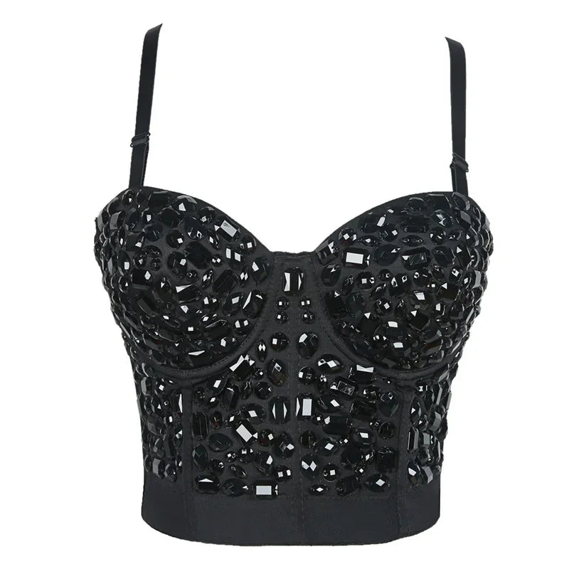 Bling Rhinestone Corset, Luxury Woman Clothes