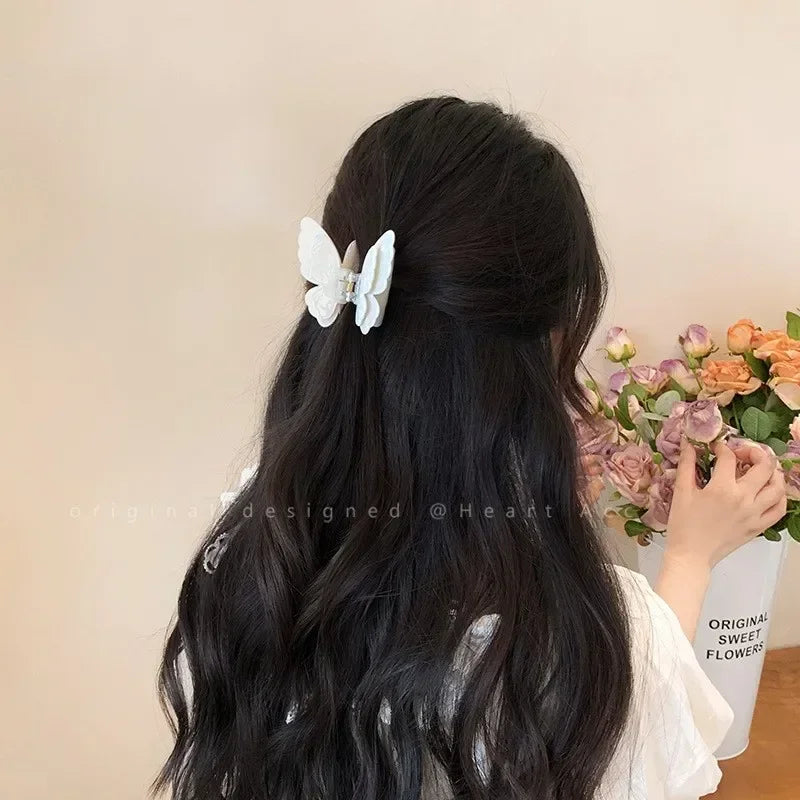 Colorful Fairy Butterfly Hair Claw Acetate Sweet Princess Butterfly Crab Hair Clips for Women Girls Hairpin Hair Accessories
