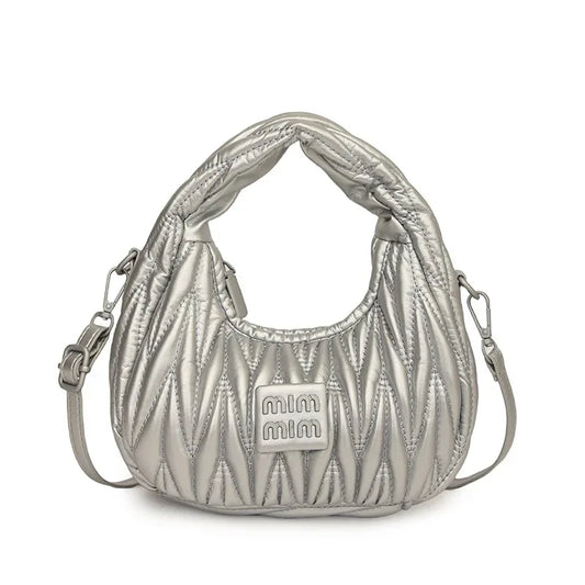 2025 New! Women's Niche Pleated Dumpling Bag – Mini Portable, Summer Trendy, Lightweight Fabric & Easy-Carry Messenger