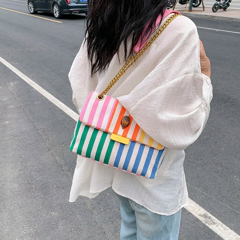 Unique Solid Color Leather Crossbody Bag with Trendy Letter Logo Best for Leisure Activities