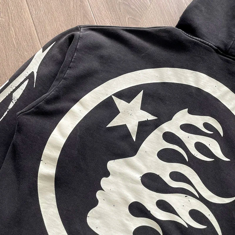 HS Cotton hoodie with zipper wash