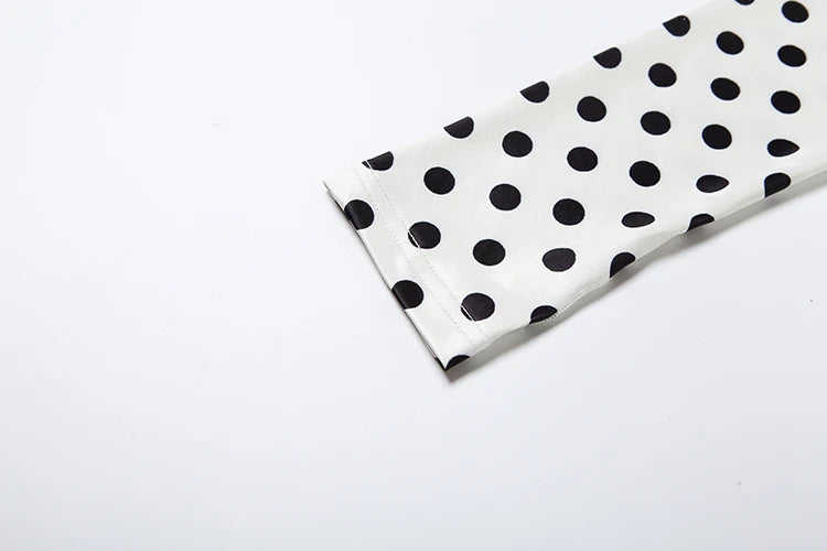 Weird Puss Polka Dot Letter Print 2 Piece Set Woman Tracksuit Trend Sexy Hooded Jacket+Pants Skinny Stretch Matching Streetwear