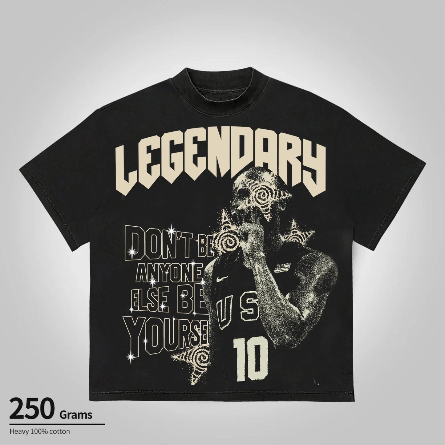 Legendary Basketball Star Trendy Highstreet Men Women T-Shirt Graphics Printed Clothing Casual Loose Tees Tops For Unisex