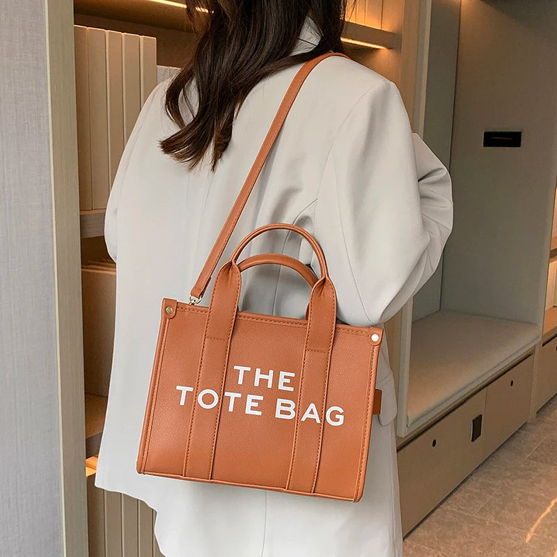 The Tote Bag For Women Crossbody Female Handbag New Solid Words Lette Leisure Large Bag,Luxury Fashion Bag,designer Bag for PU