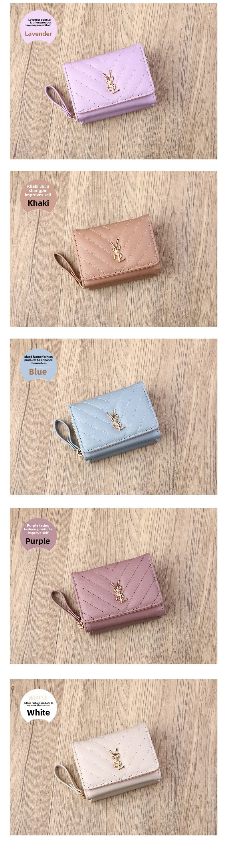 2025 new women's wallet short, fashionable and simple PU change bag card bag multi slot small wallet wallet wallet