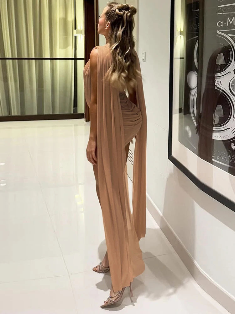 See-Through Swing Neck Mini Bodycon Dress — Women's Party