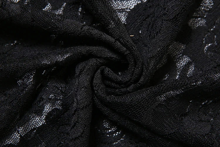 Weird Puss Sexy Solid Dress Women 2025 Summer Sleeveless Lace High Stretch Midnight club Asymmetrical Graphics Metal Knot Slit