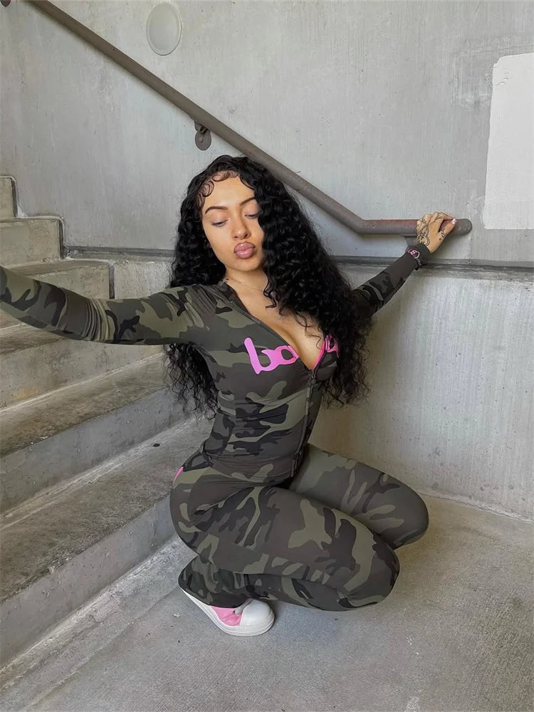 Pink Zip Hoodie & Pants Tracksuit — Women's Two-Piece