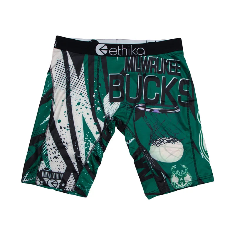 ETHIKA 1Pcs Men Underwear Boxers Breathable Mesh Crotch Man Underpants Plus Size L-3XL Mens Panties Printed Men's Boxers Briefs